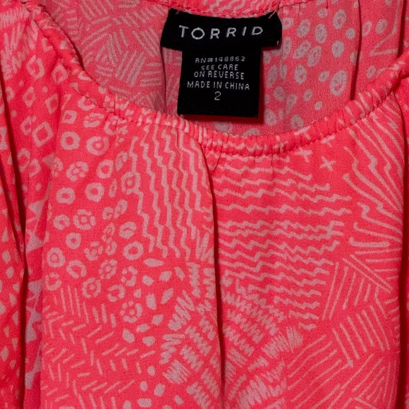 Torrid Neon Ruffle Top - Picture 3 of 5